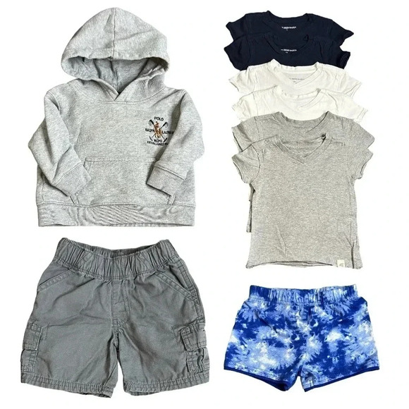 Burt's Bees Other - 6-9Months Toddler Boys Clothes 9 Piece Bundle-Tshirts, Shorts, Burt’s Bees, Polo